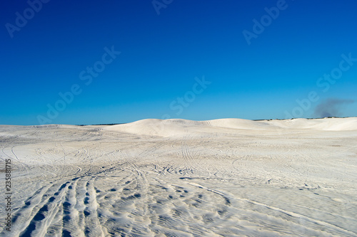 Landscape at Lancelin sand desertic place blue sky