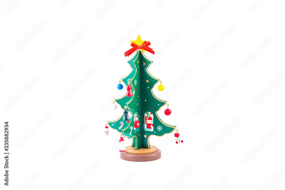 Joyful studio shot of a Christmas tree Joyful studio shot of a Christmas tree
