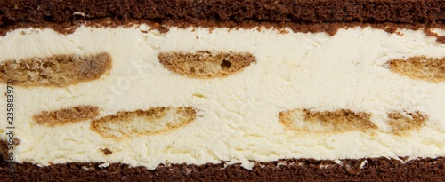 Close-up slice of cake, delicious cake