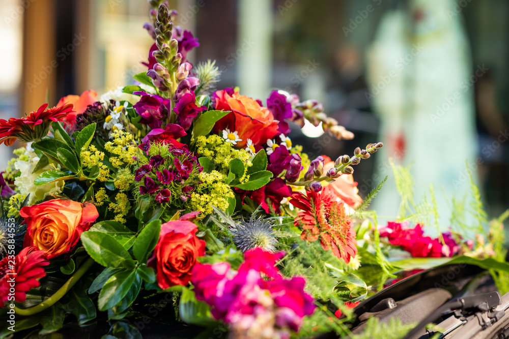 Blume, Blumenstrauss, blume, Hochzeit, Aufblühen, Floral, Dekoration, Autodekoration