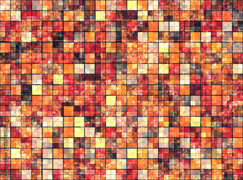 Bright background with mosaic pattern