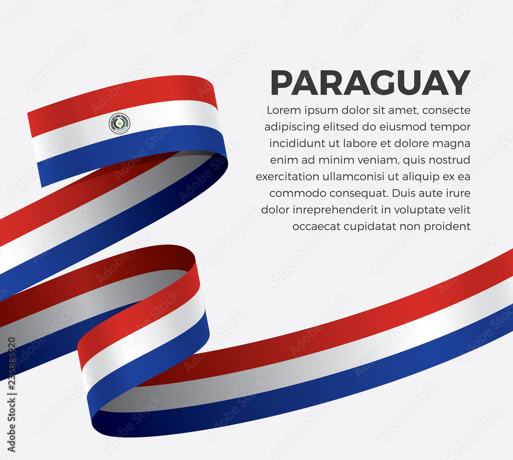 Paraguay flag, vector illustration on a white background Paraguay flag, vector illustration on a white background