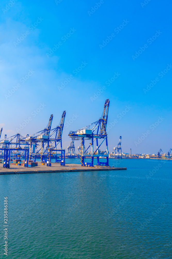 Fototapeta premium Shipping coal loading dock in the sea,dalian,china
