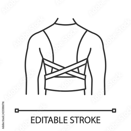 Posture corrector linear icon