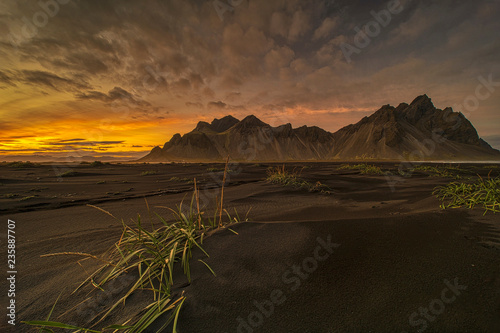 Sunset at Vestrahorn, Stokksnes, Southeastern Iceland