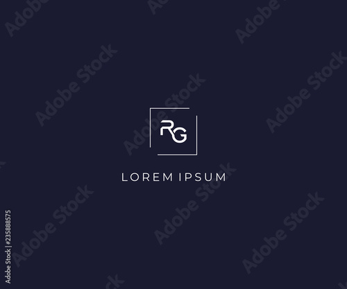 Obraz na płótnie letter RG logo design template
