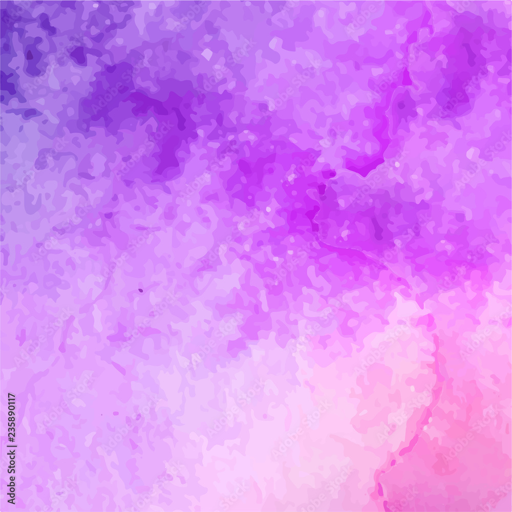 Abstract watercolor galaxy background. Vector illustration. Grunge texture for cards and flyers design. A model for the creation of digital brushes
