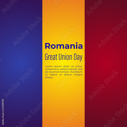Romania Great Union Day Vector Template Design Illustration