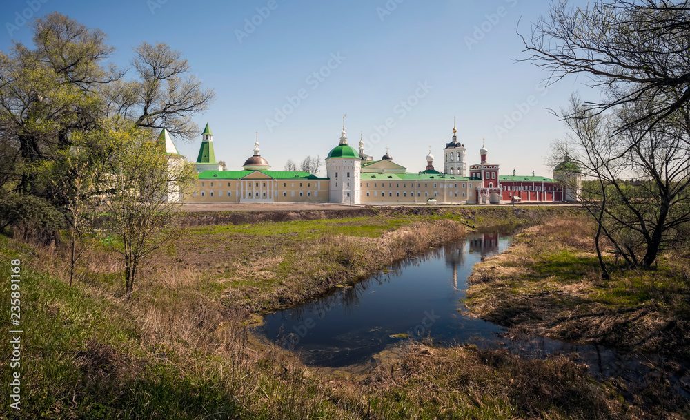 view of Peshnoshsky monastery under the clear blue sky