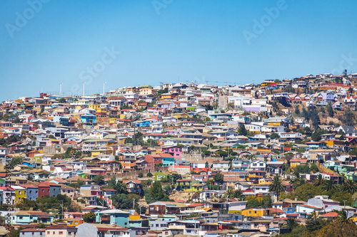 Houses of Valparaiso view from Cerro Alegre Hill - Valparaiso, Chile