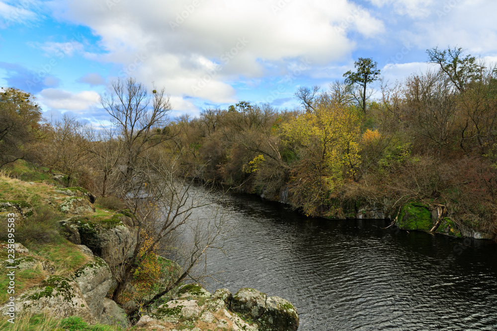 Tiasmyn canyon near Kamianka town, Ukraine, autumn time Tiasmyn canyon near Kamianka town, Ukraine, autumn time