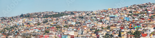 Panoramic view of Houses of Valparaiso view from Cerro Concepcion Hill - Valparaiso, Chile