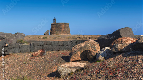 Canary islands lanzarote sunny historical lighthouse