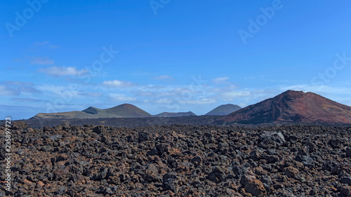 Canary islands lanzarote sunny nature landscape volcano scene