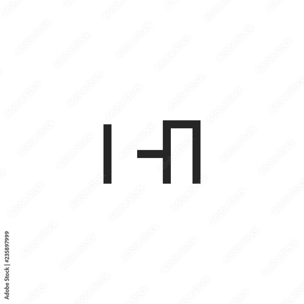 Letter H Outline Monogram Abstract Creative Icon Logo Design Template Element Vector