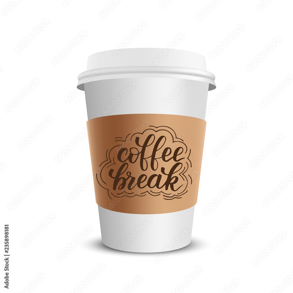Vector realistic paper coffee cup Vector realistic paper coffee cup