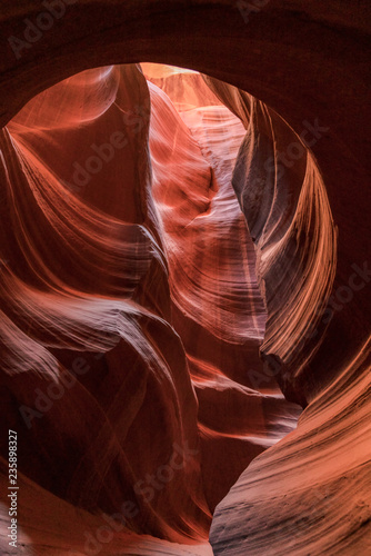 Beautiful yellow orange wave sandstone from a cave in Uppper antelope, Arizona,