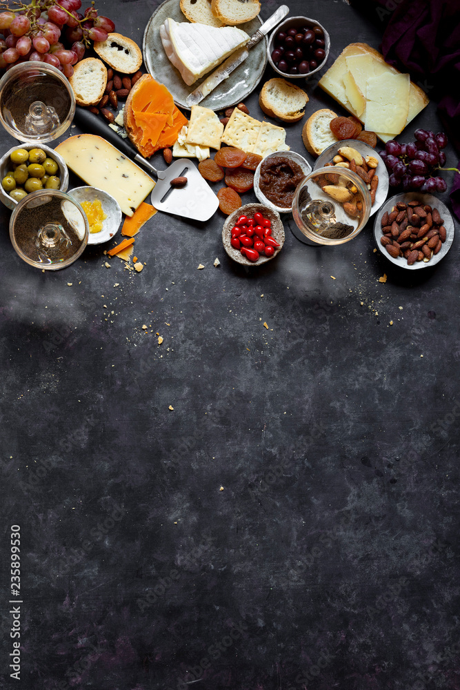 Overhead view of vegetarian and gluten free food Overhead view of vegetarian and gluten free food