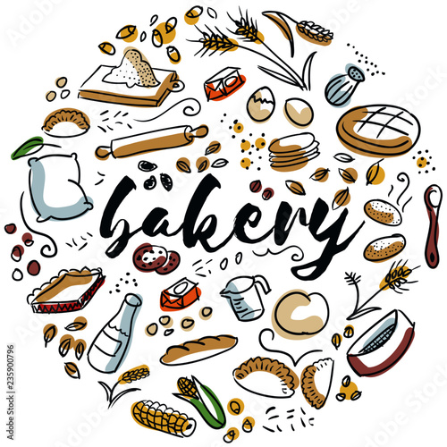 Bakery hand drawn design