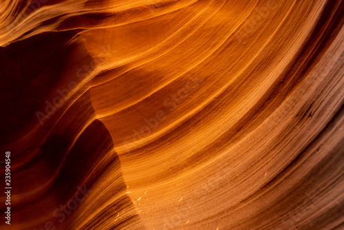 Abstract wave orange yellow color of sandstone wall of upper antelope,Arizona