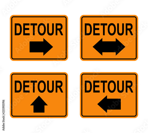 Detour Signs Set photo