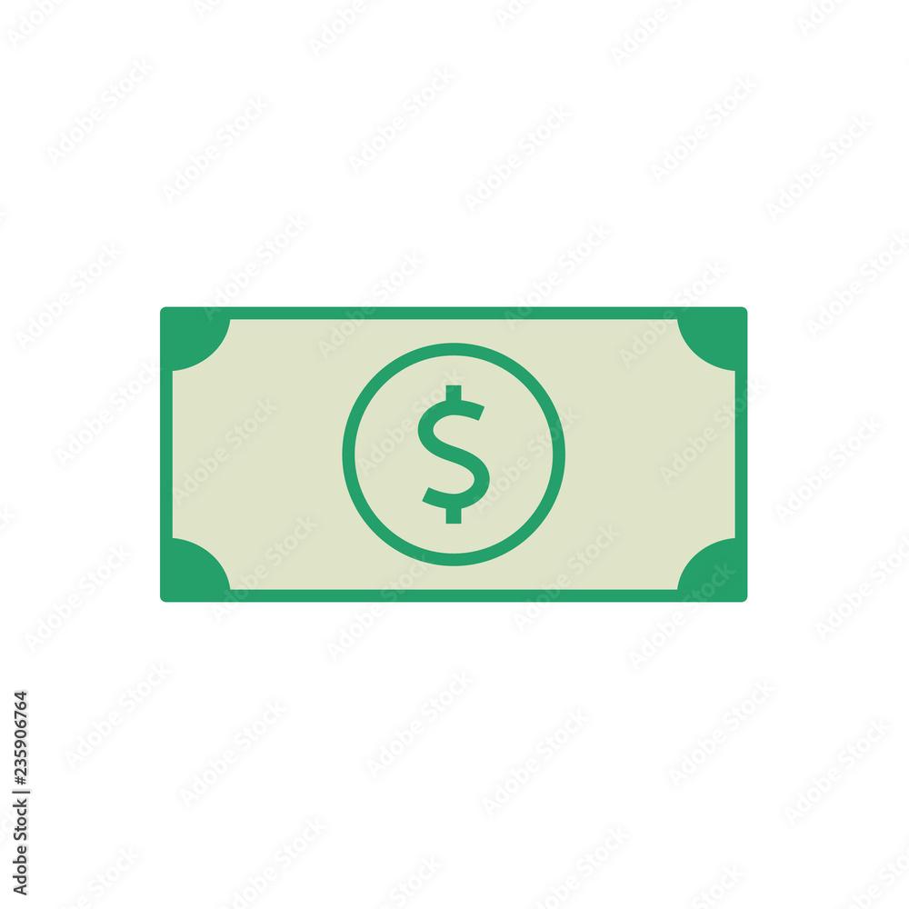 Vector american dollar bill icon. Flat illustration. Vector dollar bill symbol. Vector american dollar bill icon. Flat illustration. Vector dollar bill symbol.