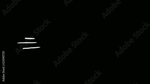 Comic explosion bubbles with trails. Cartoon style animation