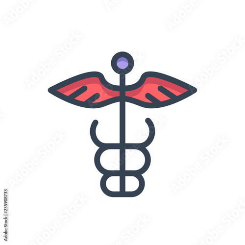 medical icon vector with fill outline style