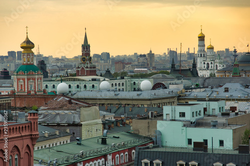 Overview of the city from the roof of the Central Children's World, Moscow, Russia