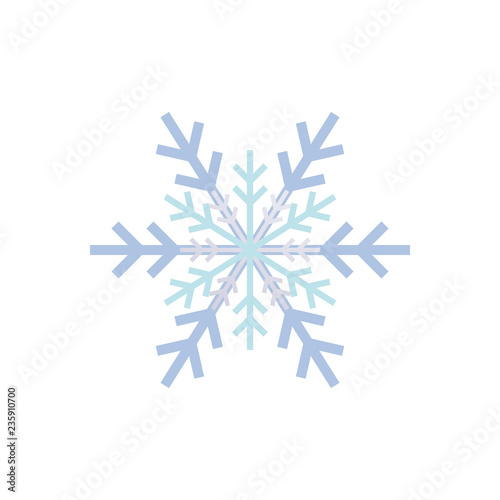 snowflake line icon flat design