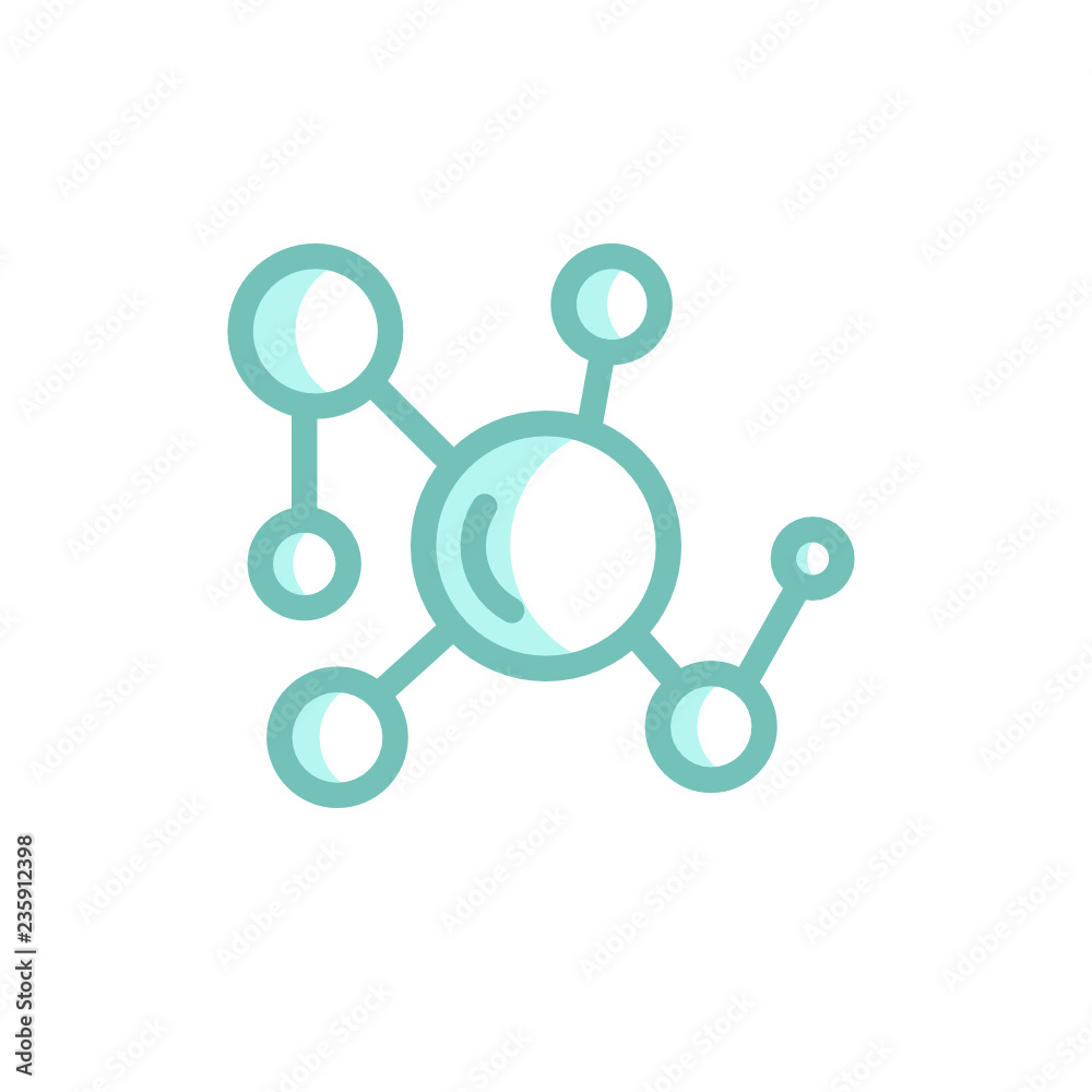 molecular icon vector with shadow style molecular icon vector with shadow style