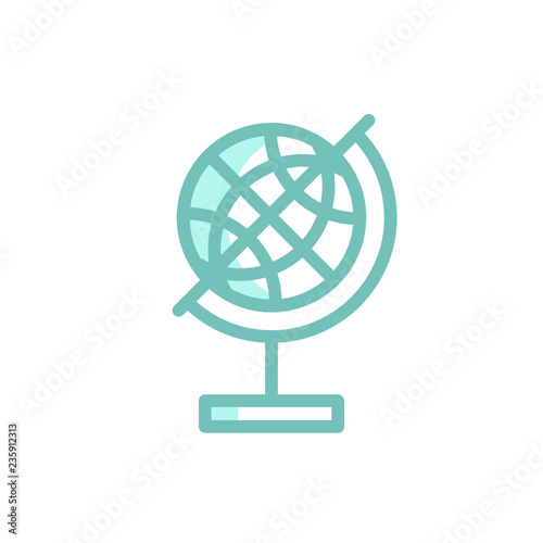 geographic icon vector with shadow style