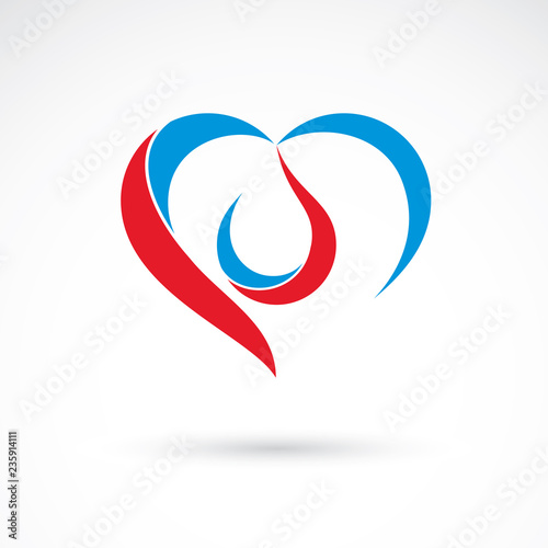 Vector illustration of hear...