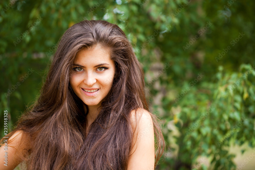 Naklejka premium Young beautiful woman