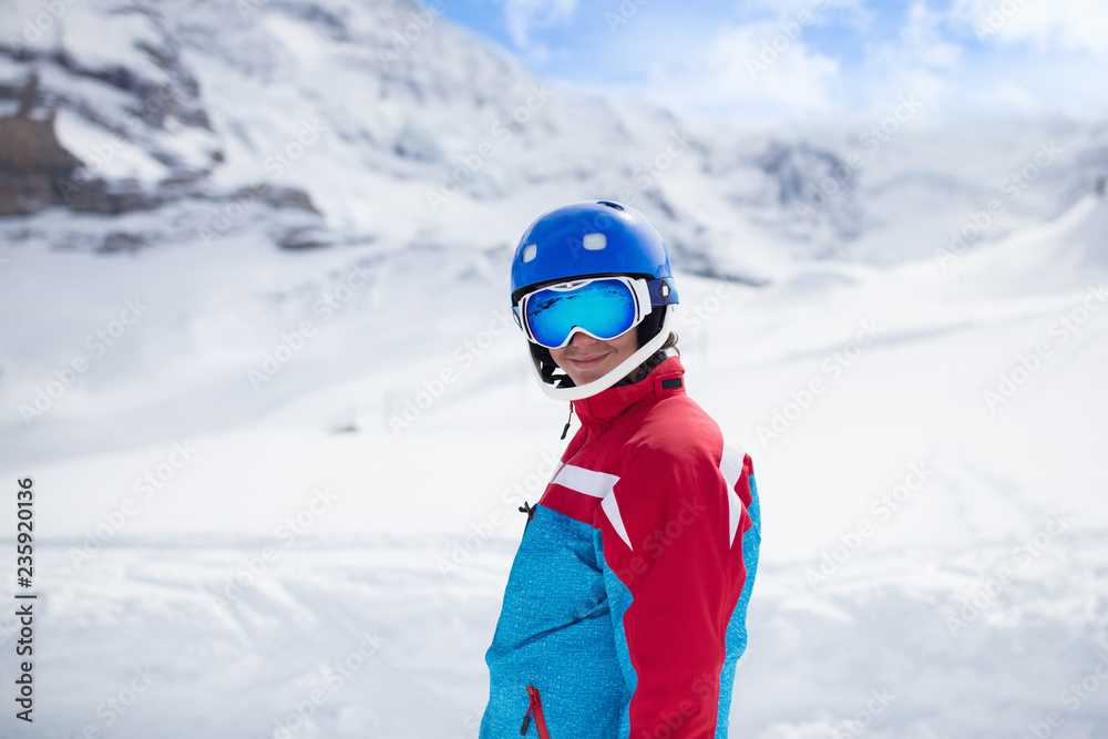 Ski and snow winter fun for kids. Children skiing. Ski and snow winter fun for kids. Children skiing.