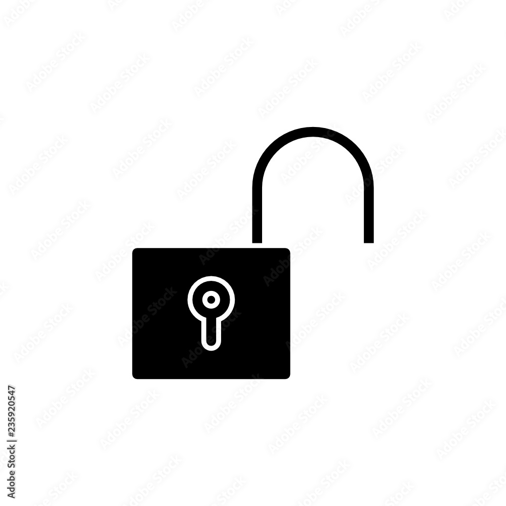unlock icon vector glyph style unlock icon vector glyph style