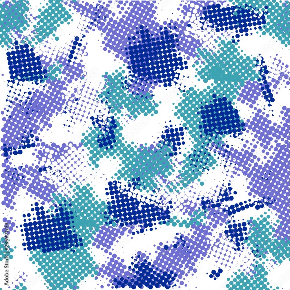 Fototapeta premium Abstract modern grunge pixelated blue teal and violet background