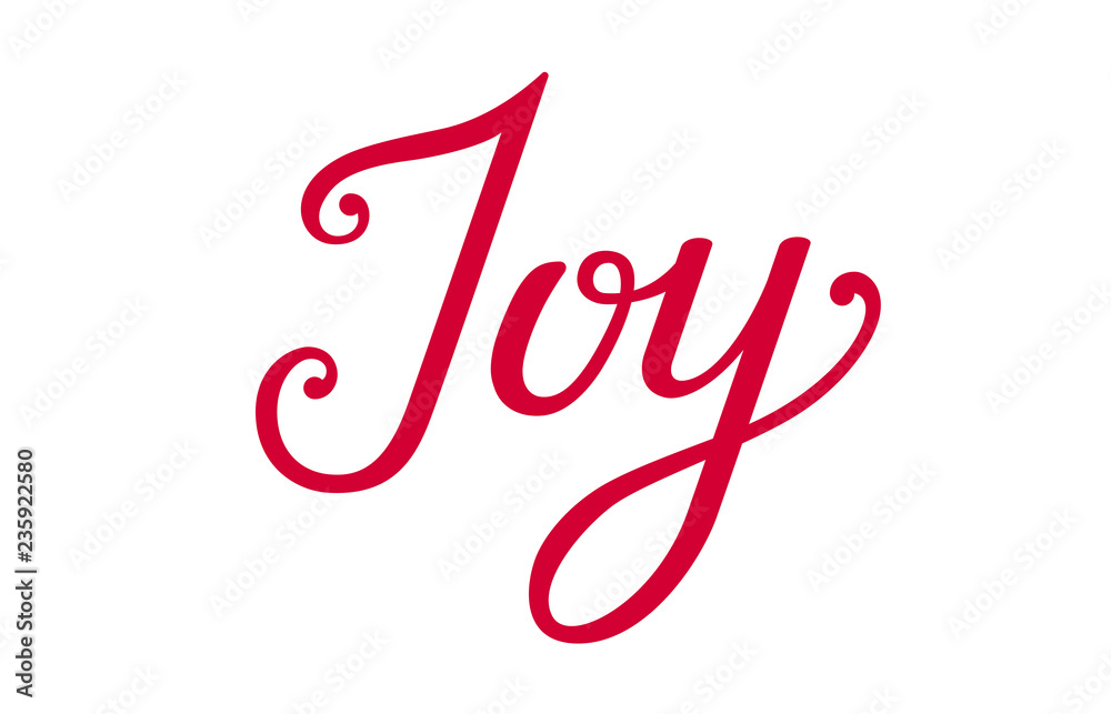 Joy lettering. Christmas joy. Joy phrase isolated Stock Vector | Adobe ...