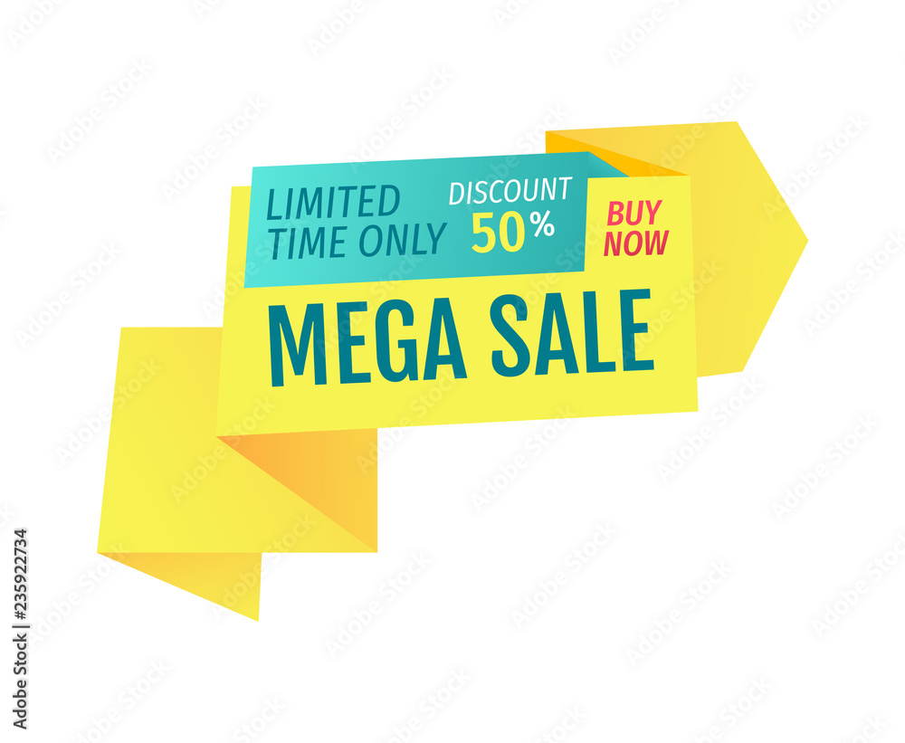 Limited Time Only 50% Discount Vector Illustration Limited Time Only 50% Discount Vector Illustration