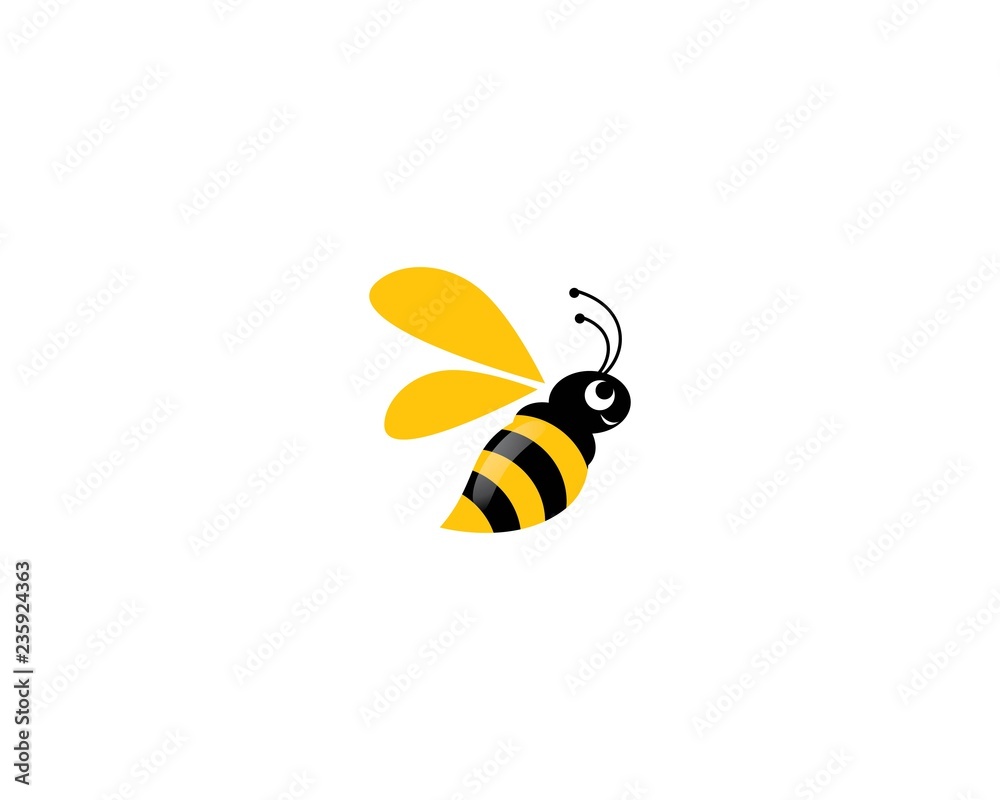 Bee logo vector icon illustration Bee logo vector icon illustration