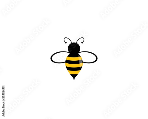 Bee logo vector icon illustration