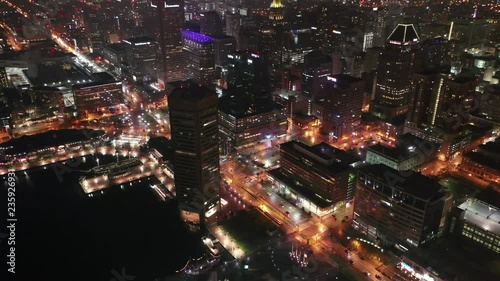 Wallpaper Mural Aerial of Baltimore, Maryland at Night Torontodigital.ca
