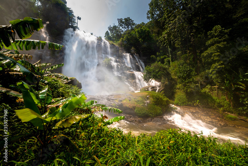 beautiful forest waterfall in Thailand