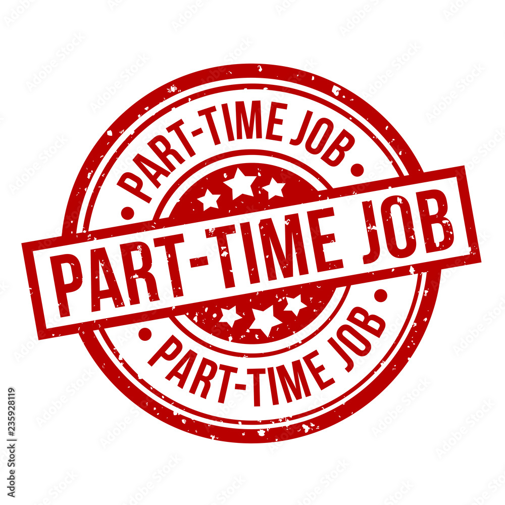 part-time job round red grunge stamp badge part-time job round red grunge stamp badge