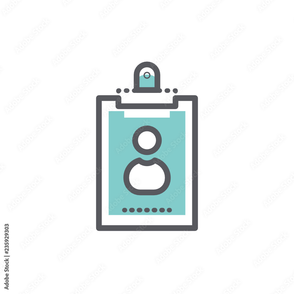 identity card icon vector with modern style identity card icon vector with modern style
