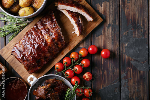 Home made pork and beef ribs