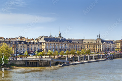 View of Bordeaux city center, France photo