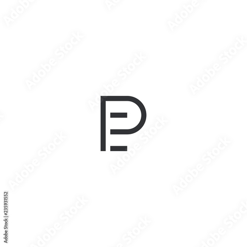 Free Download Letter EP Line Geometric Monogram Abstract Creative Icon Logo Design Template Element Vector - GFXLoad