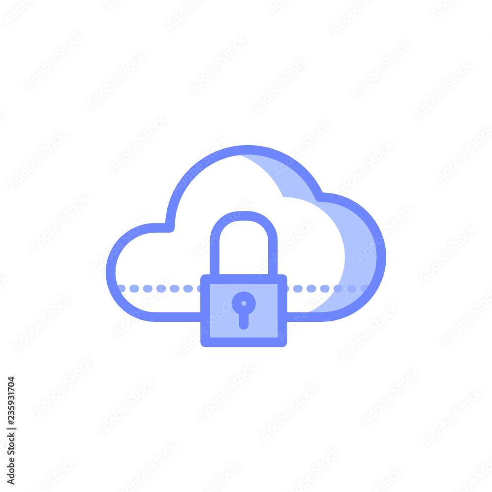 private cloud icon vector design modern style private cloud icon vector design modern style