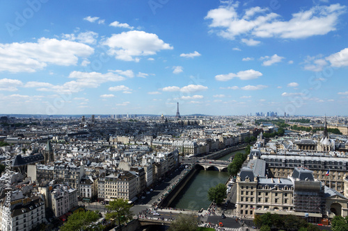 Panoramic view of Paris from Notre Dame of Paris © dalmore